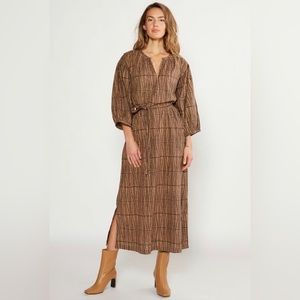 Fern block print - breeze etica denim dress size S